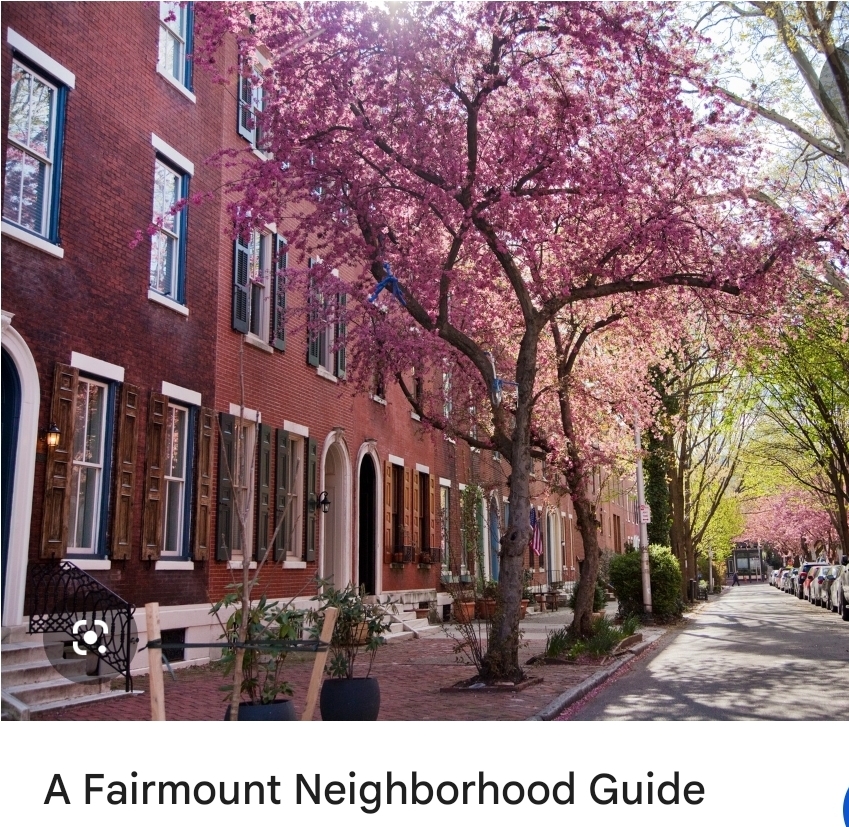 Fairmount brownstone row homes near the Philadelphia Museum of Art