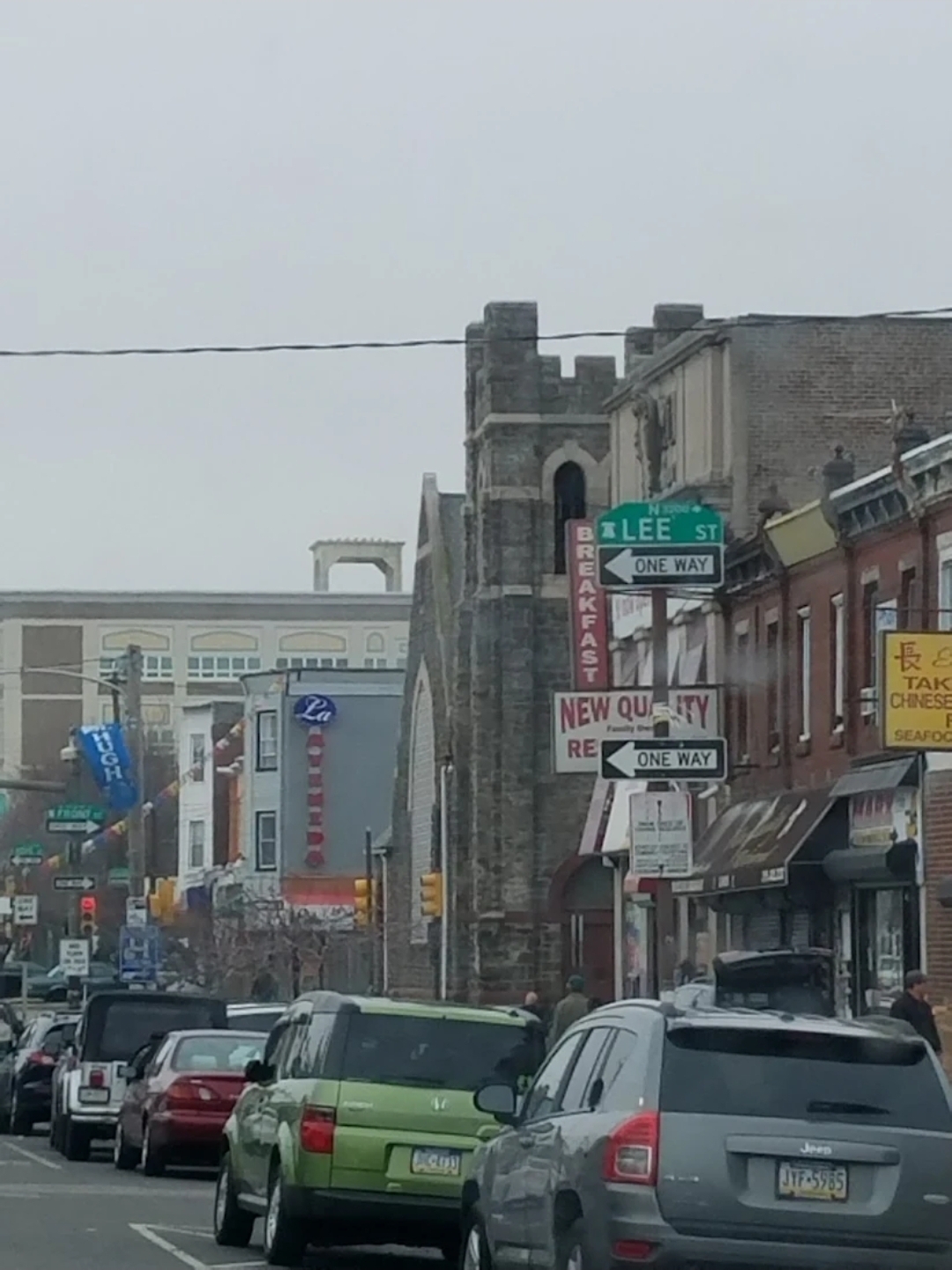 Kensington row homes near Frankford Avenue with mixed-era facades